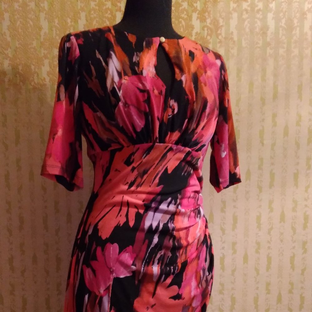 London Times Side Ruched Dress